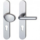 Ensemble sur plaques 76G/300M/300F avec bouton pour porte palière HOPPE 76G/300M/300F