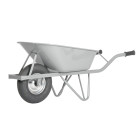 Brouette 80L, caisse 1mm arrondie avec roue pneumatique