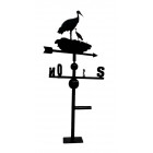 Girouette cigogne en fer forgé