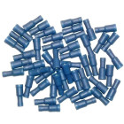 Cosses electriques femelles rondes bleues 5 - sachet de 50 cosses