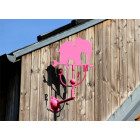 Girouette design éléphant rose