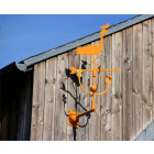 Girouette design héron jaune