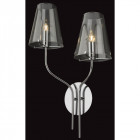 Applique 2 ampoules jasmine, chrome et verre