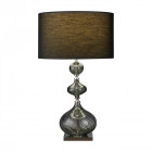 Lampe edition, verre fumé, avec abat-jour