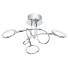 Plafonnier chromé techno 3 ampoules 25.5 cm