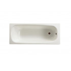 Baignoire rectangulaire avec pieds percée 2 trous contesa 160x70 blanc