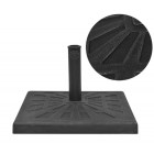 Base carrée de parasol résine noir 12 kg