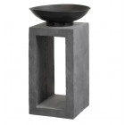 Bol à feu rond avec base à l'aspect de granit 967181