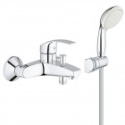 Mitigeur bain eurosmart + ensemble de douche tempesta