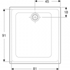 Receveur de douche rectangulaire Renova 100 x 90 cm Receveur de douche rectangulaire Renova 100 x 90 cm