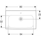 Pack lavabo Bastia avec meuble bas Geberit longueur 80 cm