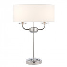 Lampe nixon, nickel brillant et cristal, 2 ampoules