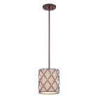 Suspension brown lattice, cuivre, 1 ampoule