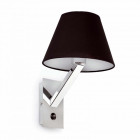 Aplique murale noire moma 1 ampoule h35 cm