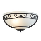 Applique chartwell, noir et verre