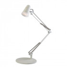 Lampe downing, blanc et acrylique