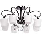 Plafonnier chromé megapolis 8 ampoules 40 cm