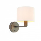 Applique daley, bronze antique, avec abat-jour