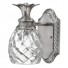 Applique plantation, nickel antique poli, verre, led