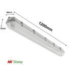 Réglette pour tube t8 led 120cm ip65