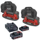 Palonnier à ventouse sur batterie 18 V TWINPACK - FLEX - avec chargeur, batteries et sacoches de transport - 533346