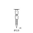 Pointe JDB 20° 25x25 annelée HDG - Boite de 2000 pièces - 20250256