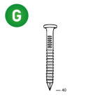 Pointes bandes 40 x 40 annelées galva - Boite de 2000 pièces - 20400406