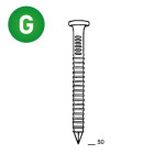 Pointes bandes 40 x 50 annelées galva - Boite de 2000 pièces - 20400506