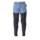 Pantalon de travail avec poches genouillères MASCOT Customized - 22379-311/2-Bleu gris/marine-44-90