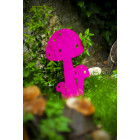 Champignon déco en métal rose