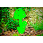 Champignon déco en métal vert 50cm