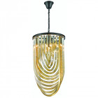 Lustre en cristal champagne doré manchester 3 lumières