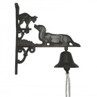 Cloche de jardin chien et chat en fonte