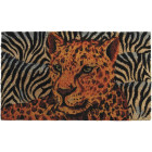 Paillasson panthère en coco et latex 75x45cm