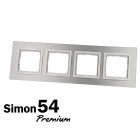 Plaque grise quadruple inox