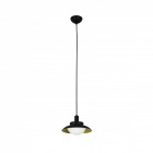 Suspension noire side 1 ampoule h154 cm