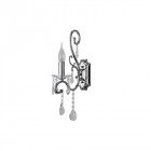 Applique murale chromée crystal 1 ampoule 23 cm