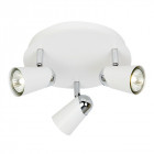 Plafonnier civic, rond, blanc, 3 ampoules