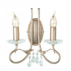 Applique christina, argent / or, 2 ampoules