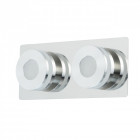 Applique murale chromée techno 2 ampoules 7.5 cm