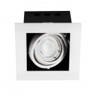Support de lampe encastrable carré à 30 ° 2xgu10  max 2x35w ip20 blanc - kanlux meril dlp-50-w cod.26480