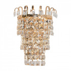 Applique murale dorée crystal 1 ampoule 12 cm