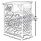 Abri bûches en bois coloris miel