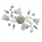 Plafonnier blanc flora 4 ampoules 25 cm