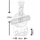 Fontaine en pierre blanche reconstituée 50x65x120cm