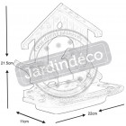 Mangeoire murale couple oiseaux en fonte