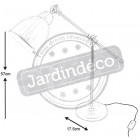 Lampe de bureau en acier brossé