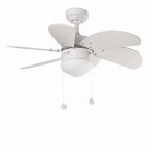 Ventilateur de plafond avec lumière blanc palao 1 ampoule
