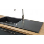 Evier céramique lingot anthracite 1 cuve+egouttoir sareguemines