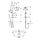 Hansgrohe colonne de douche showerpipe myselect s sans robinetterie pour baignoire